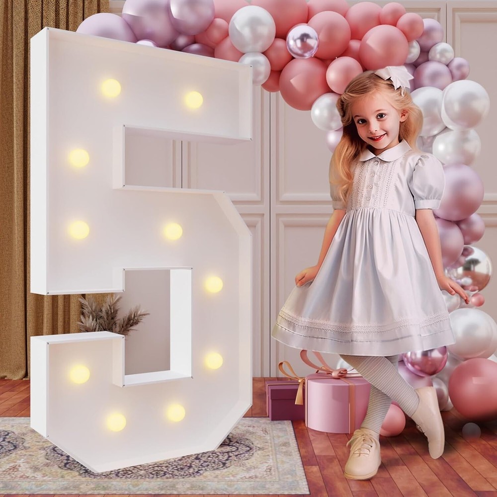 DIY Light-Up Marquee Numbers 4FT - Perfect for 50th Birthday Celebrations