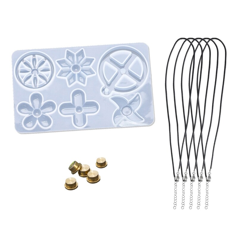 Anxiety Spinner Pendant Resin Jewelry Mold DIY Craft Necklace Casting Mould