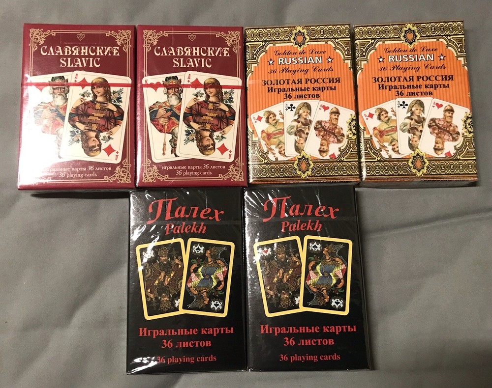 Wholesale! 6x Slavic Russian Theme - 36 Playing  Cards 