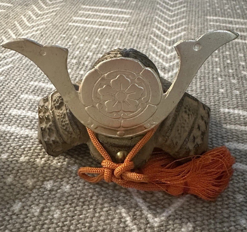 Mini Kabuto Samurai Helmets - Cast Iron & Brass - Japanese Warrior Replicas