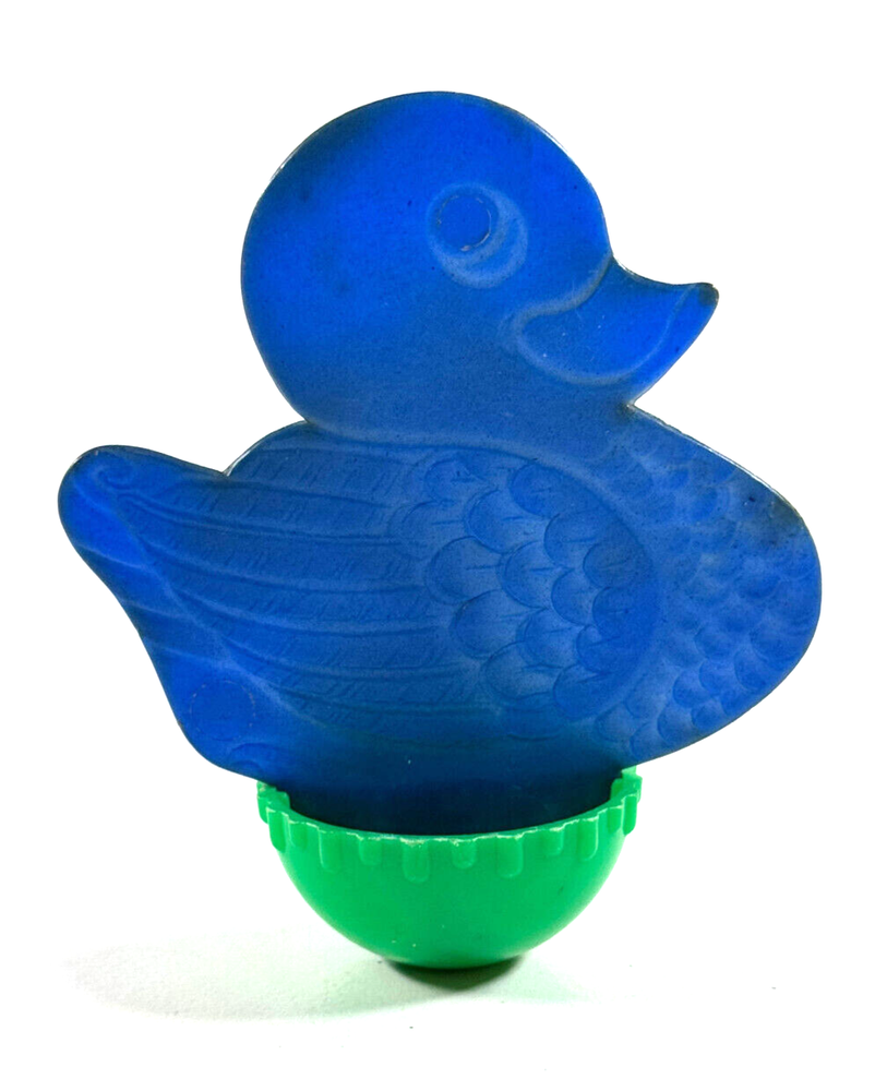vtg Easter Knickerbocker wobble toy duck duckling BLUE