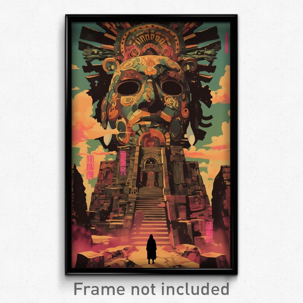 Vintage Mexican Psychedelic Art Retro Movie Poster for Nice Empire