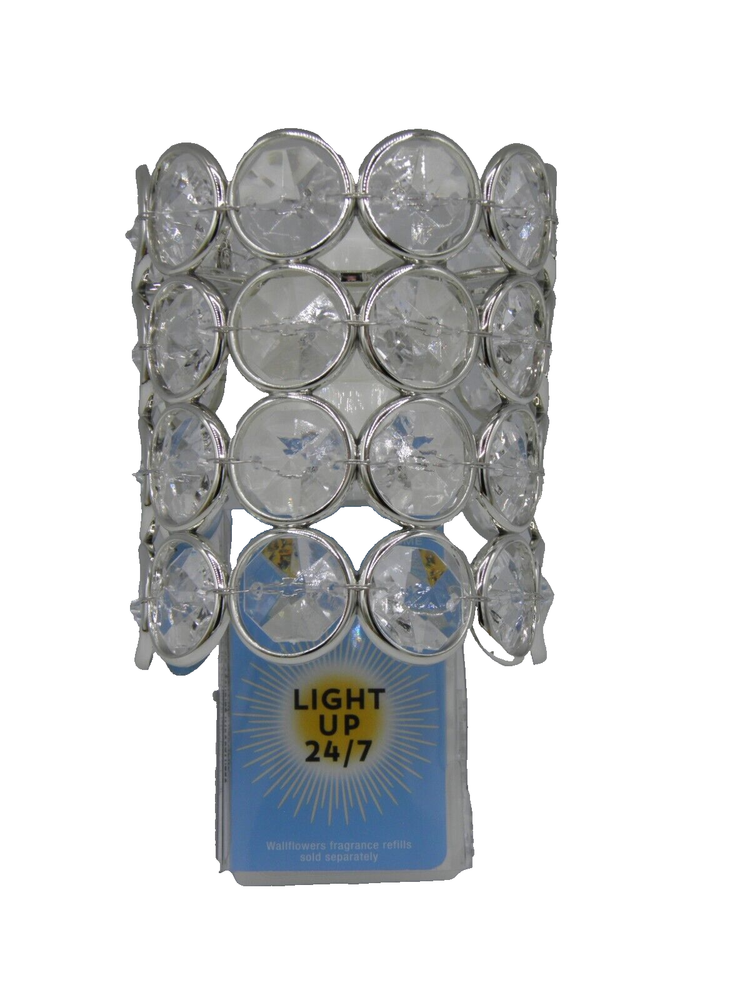 BATH & BODY WORKS Gem Topper SILVER Wallflower Diffuser PlugIn Warmer 24/7 LIGHT