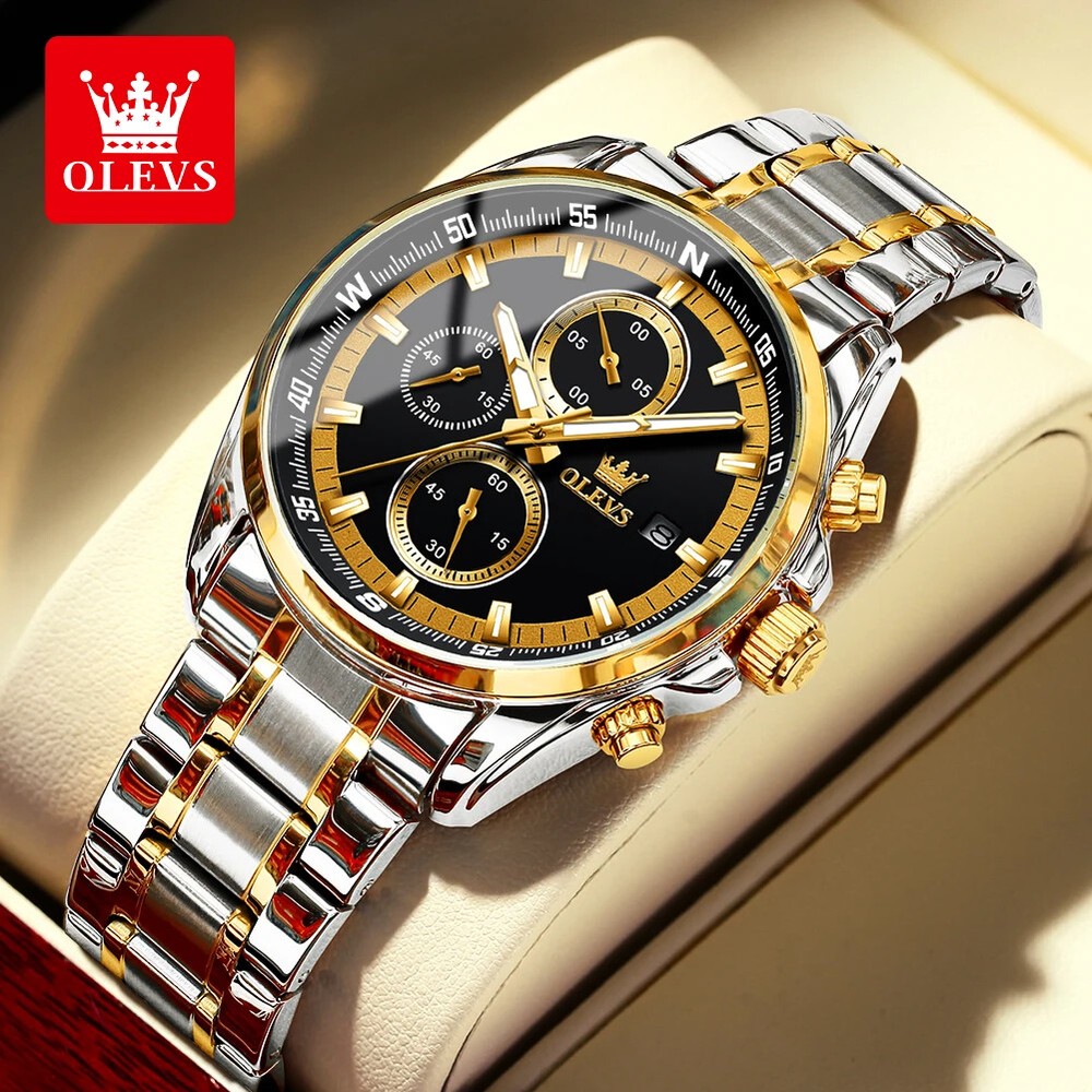 Men's Watches Casual  Original Quartz Watch for Man Stainless Steel Waterproof