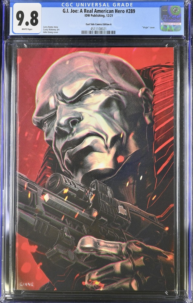 G.I. Joe 289 CGC 9.8 Giang Virgin Variant A Rare Collectible Comic