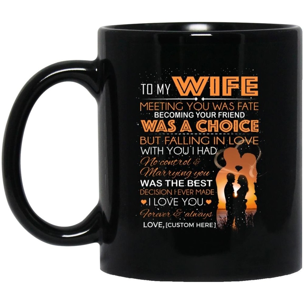 Personalized Wife Gift Ceramic Coffee Mug Beer Stein Fate Meeting You Custom Romantic Present-image