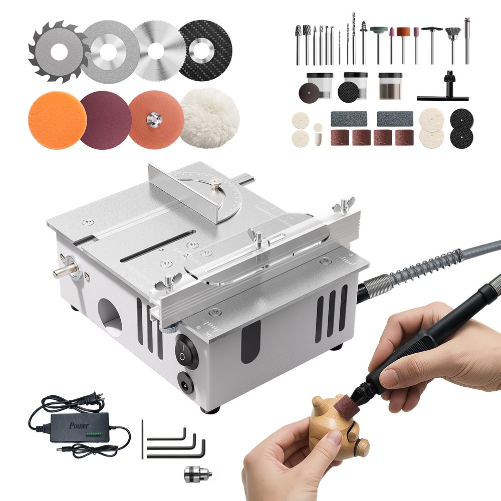 Compact Mini Table Saw for Crafts – Adjustable Portable Cutting Tool
