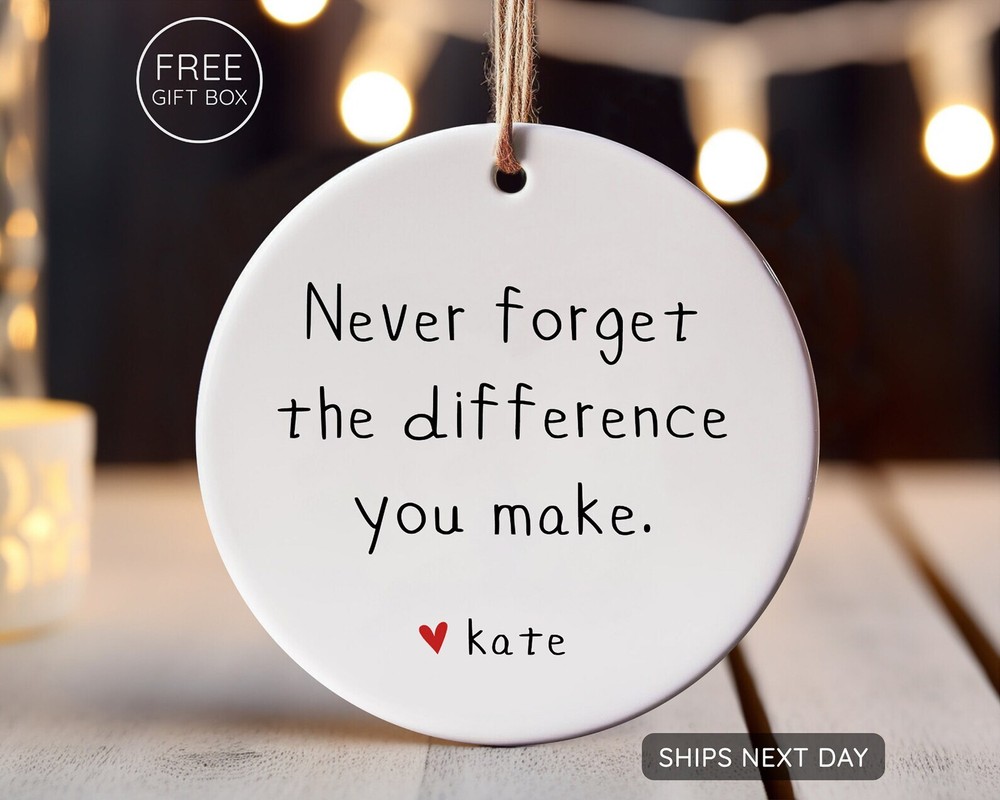 Personalized 2024 Christmas Ornament Thank You Gift for Teachers