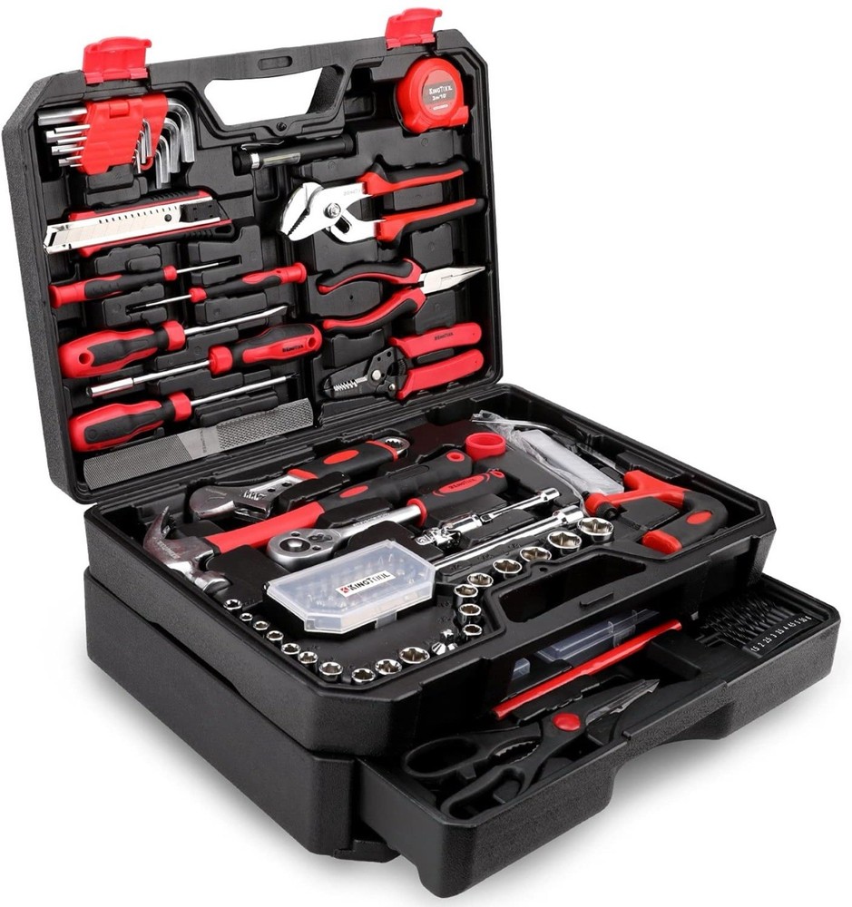 KingTool 325-Piece Home Repair Tool Kit with Storage Case and Drawer