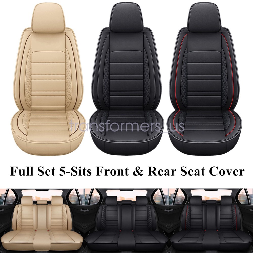 For Subaru Car Seat Cover 5Seat Full Set Leather Waterproof Front Rear Cushion