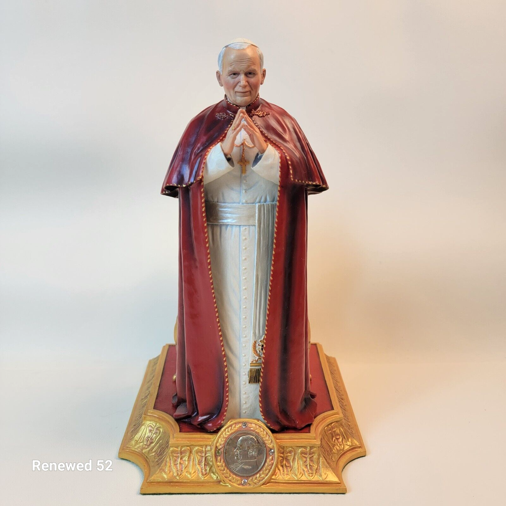 A Papal Blessing Pope John Paul 2 Statue Danbury Mint No Box-image