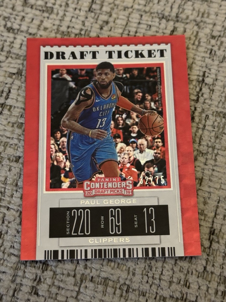 2019 Paul George Panini Contenders Draft Picks Red Foil /75 #44