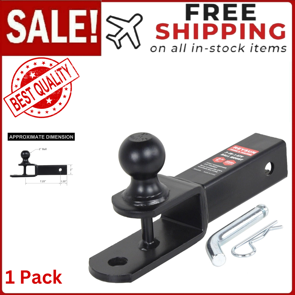3 in 1 ATV/UTV Trailer Hitch Towing Ball Mount with 2 inch Trailer Ball