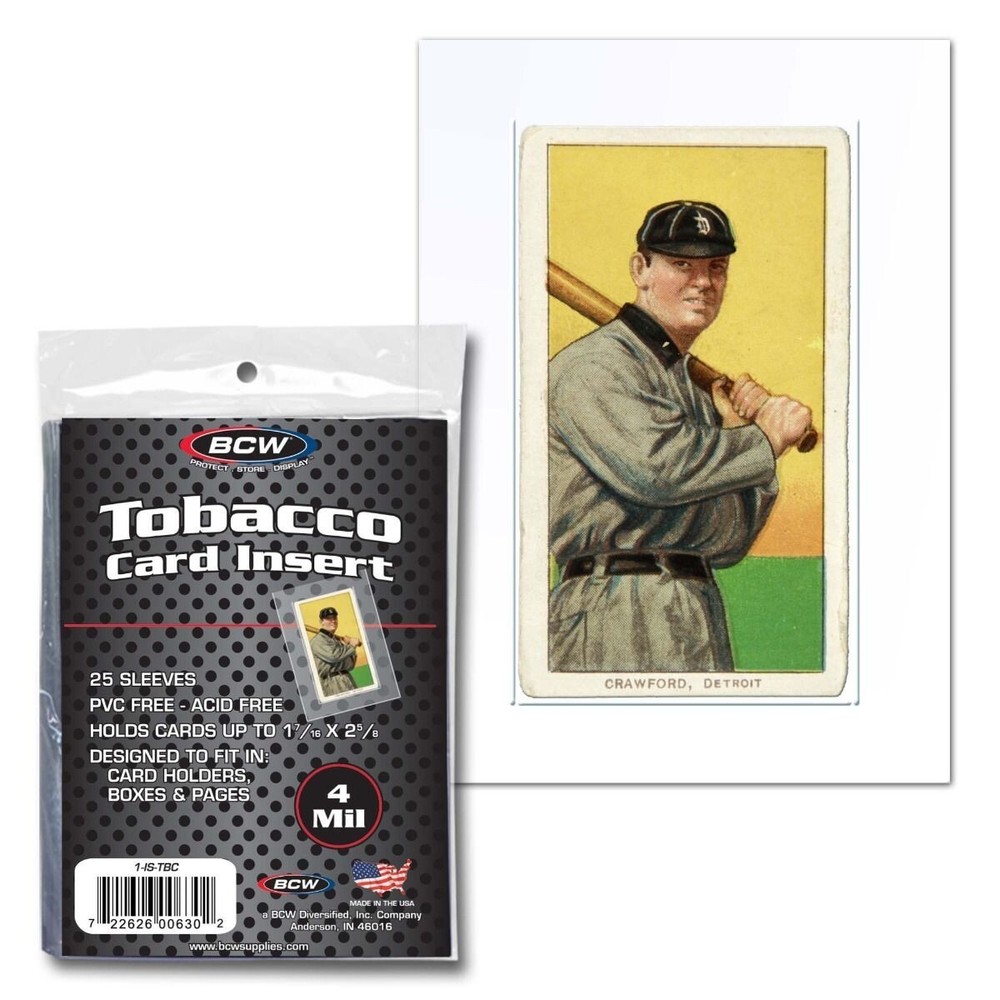 NEW (2 pks) 50 Sleeves BCW Tobacco Card Insert Sleeves-  Poly Soft