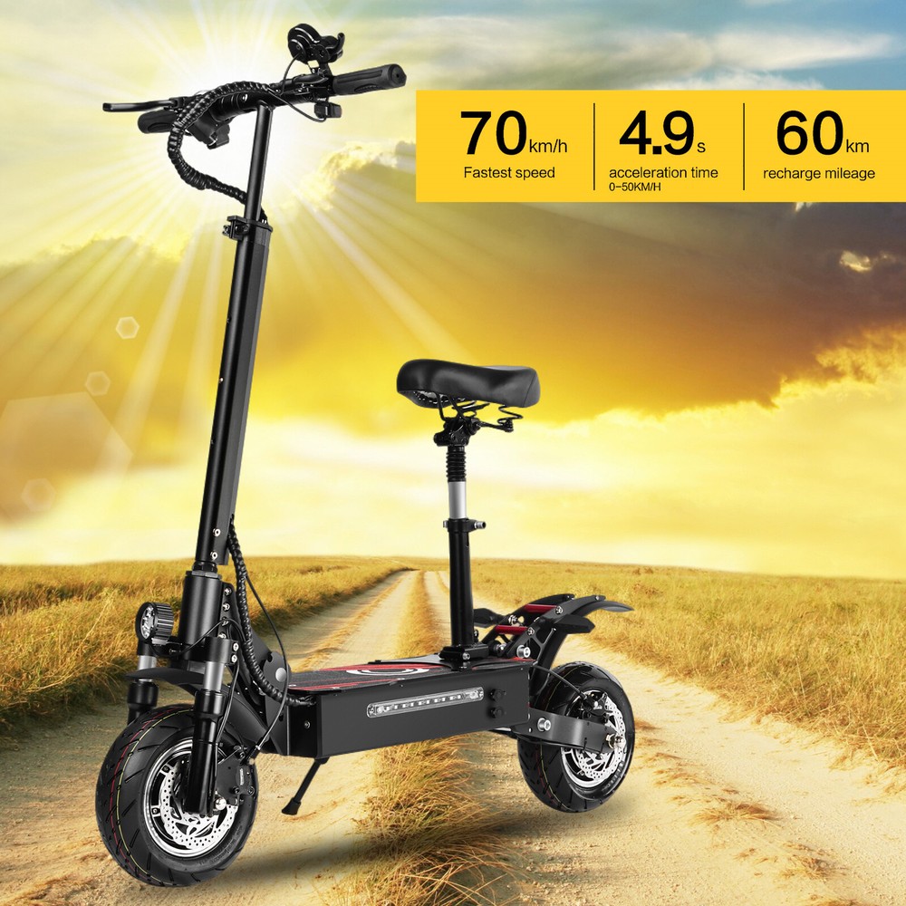 Q7 Pro Dual Motor 3200W 52V 19AH Electric Scooter Adult 70KM/Hour With Seat nnvV