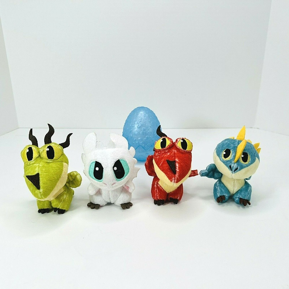 Train Your Dragon Hidden World Stormfly Egg Sparkly Mini Plush Set of 4