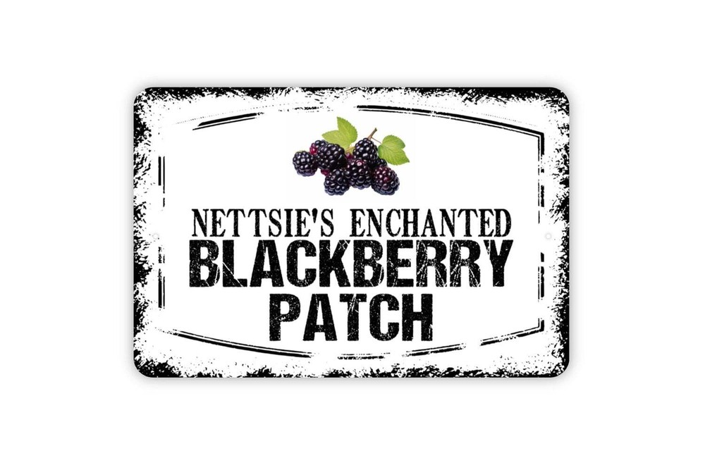 Personalized Blackberry Patch Sign - Custom Your Name Blackberries Vineyard