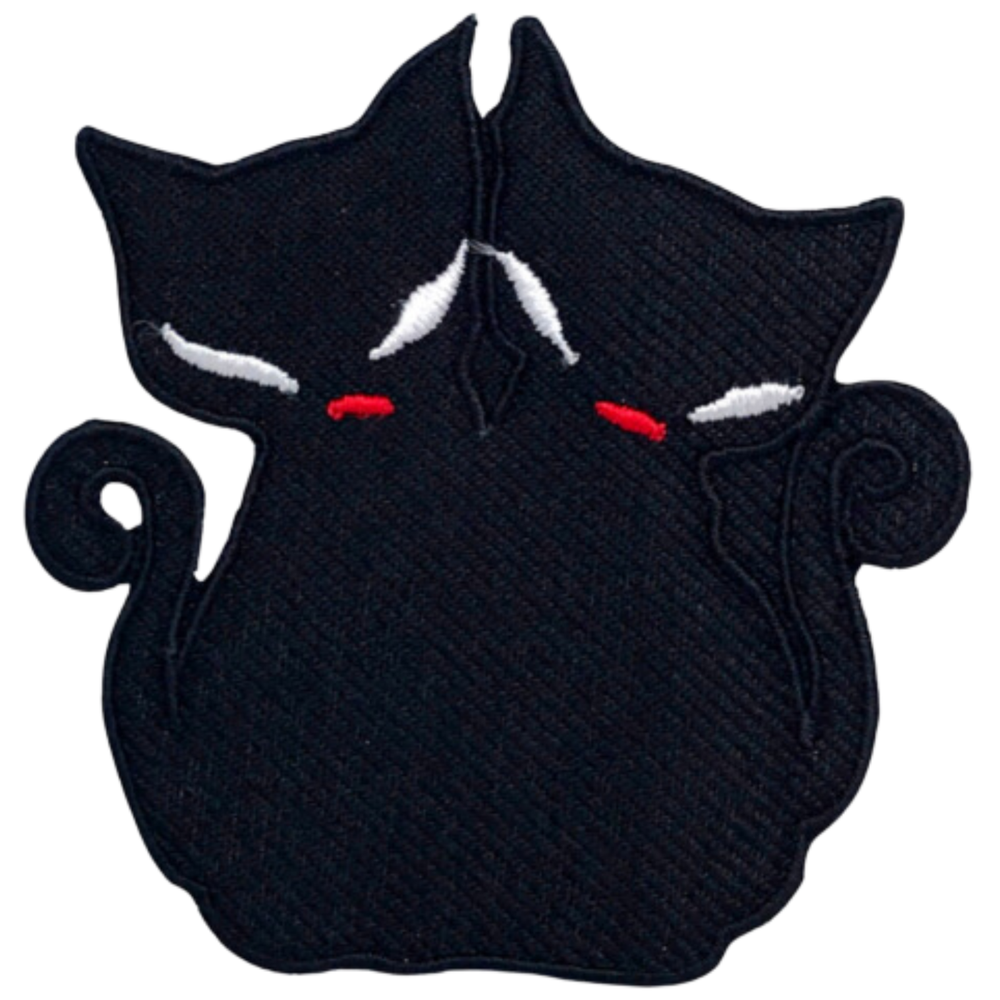 Cute Black Cat Iron On Embroidery Patches for Jackets and Clothes