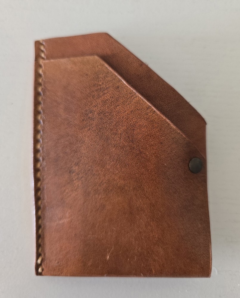 Slim Brown Leather Minimalist Front Pocket Credit Card Wallet for Men-image