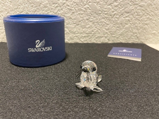 Swarovski Miniature Seal Crystal Figurine #7663NR046000