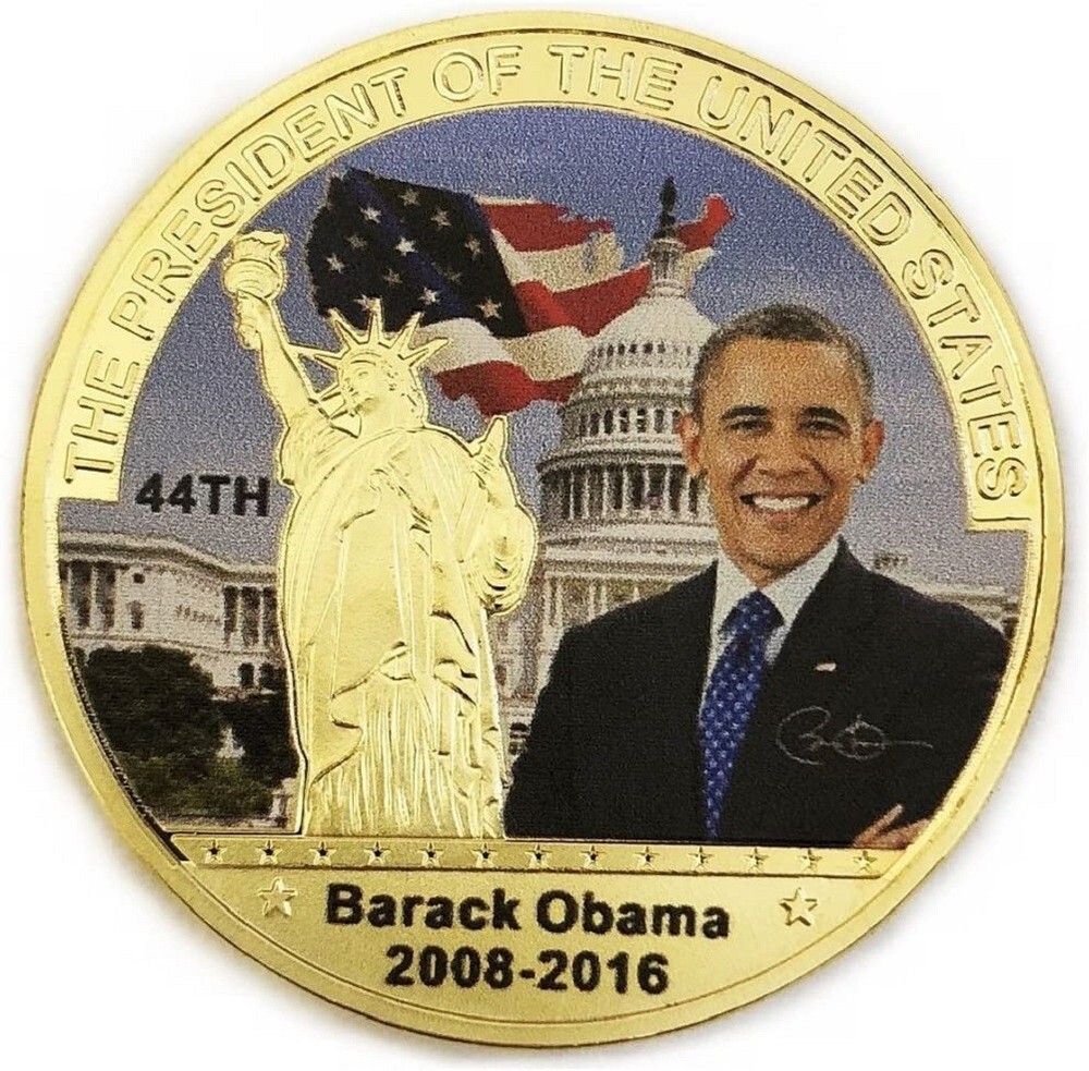 US President Barack Obama Commemorative Coin Challenge Token Politician - 2 Pcs