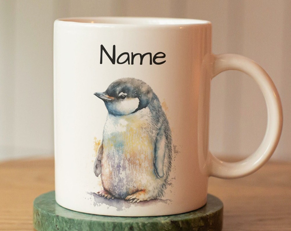Custom Penguin Mug with Name – Kids' Personalized Cup Gift-image