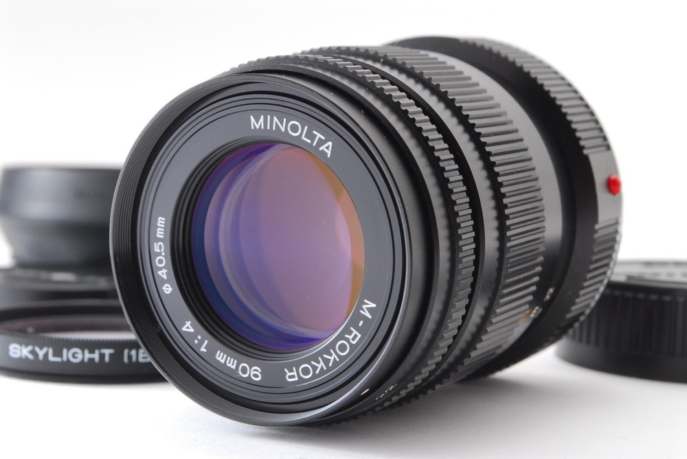 [MINT+++ /Hood] Minolta M ROKKOR 90mm f/4 Lens For CL CLE Leica M Mount JAPAN