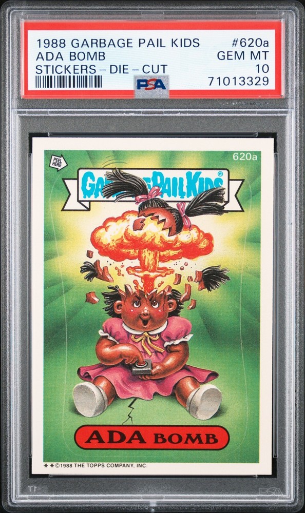 1988 Topps Garbage Pail Kids Series 15 OS15 ADA BOMB 620a DIECUT Card PSA 10 GEM