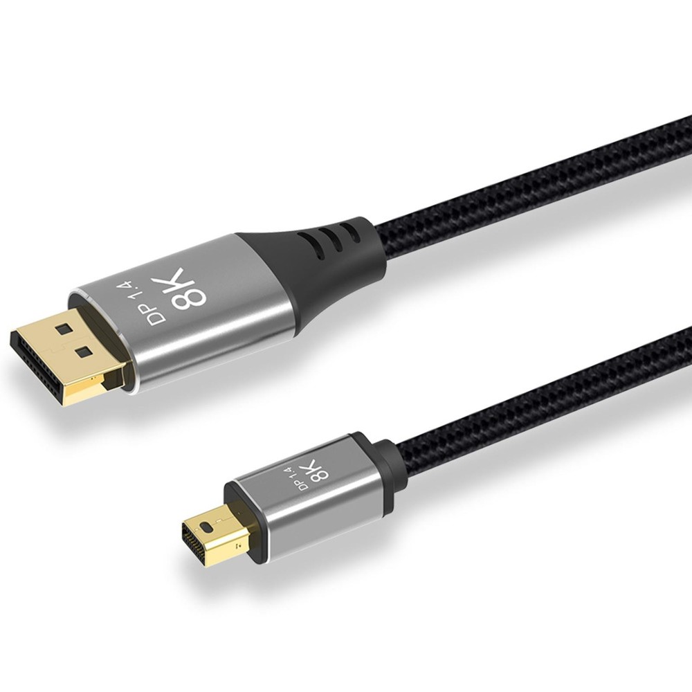 1m Mini DP to DP Cable 8K@60Hz 4K@144Hz DisplayPort 1.4 Laptop Video Cord