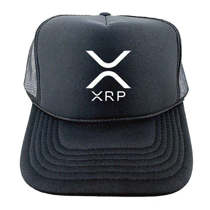 XRP Black Trucker Hat Ripple Cryptocurrency Crypto Trading Trader Gift Bitcoin-image