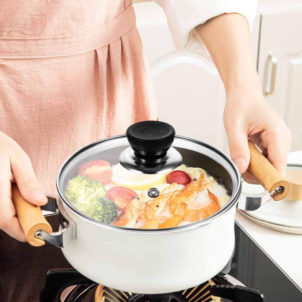 Steel Saucepan Serving Bowls with Lids Glass Daily Cooking Pot