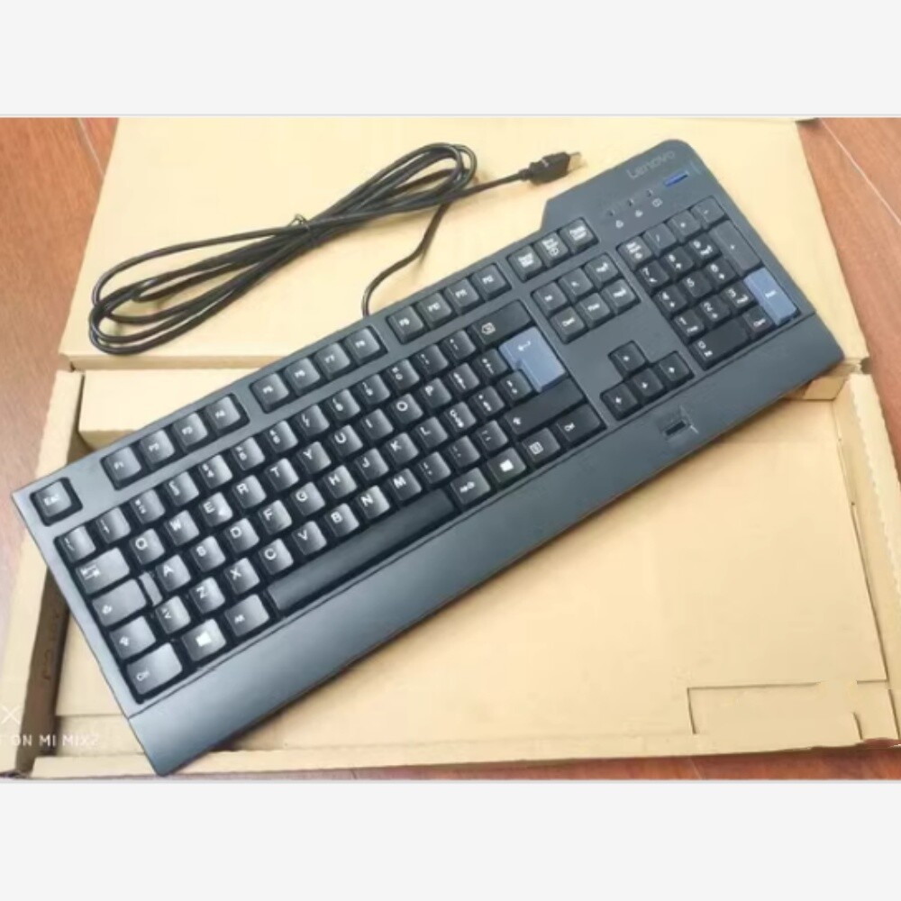 Original Lenovo USB Fingerprint Reader Keyboard KUF-1256 with Italian Layout