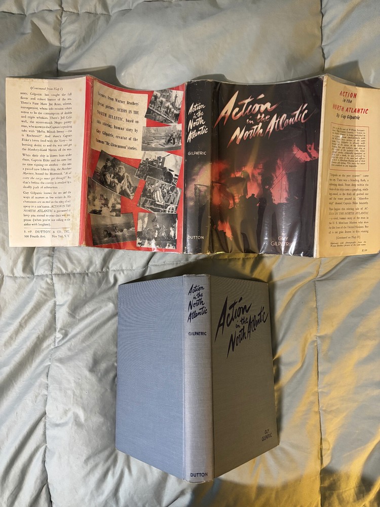 Action in the North Atlantic photoplay edition DJ VG 1943 Humphrey Bogart