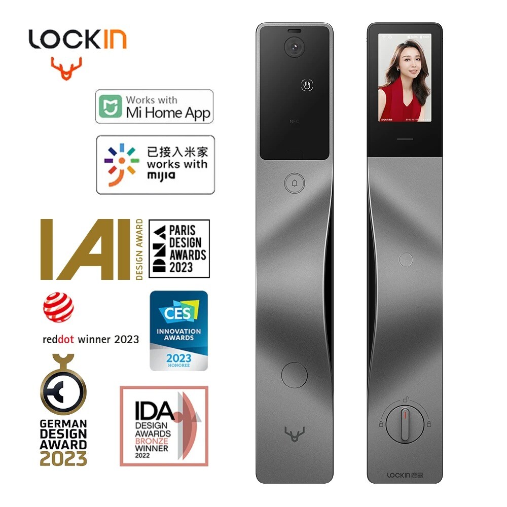 Lockin V5 MAX Smart Door Lock with 3D Face Recognition and Palm Vein Biometrics-image