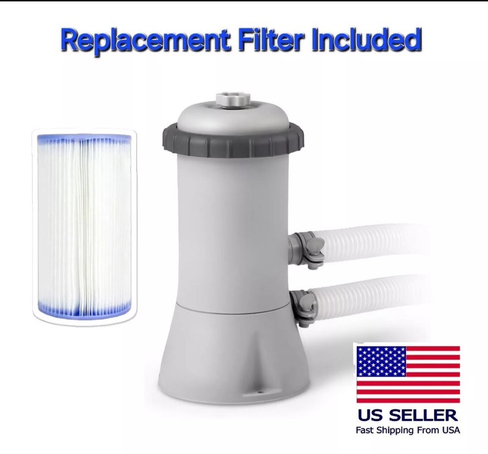 Intex C1000 Krystal Clear Cartridge Filter Pump for Above Ground Pools: 1000 GPH