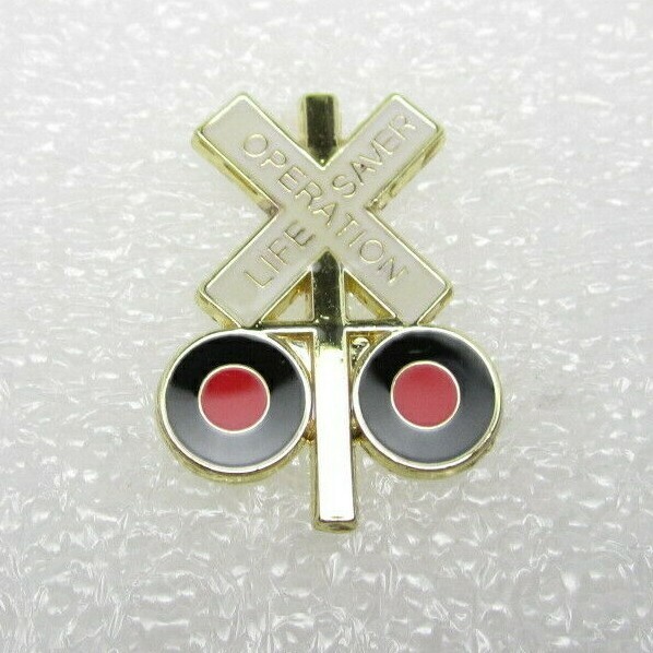 Life Saver Operation Rail Road Sign Lapel Pin (B223)