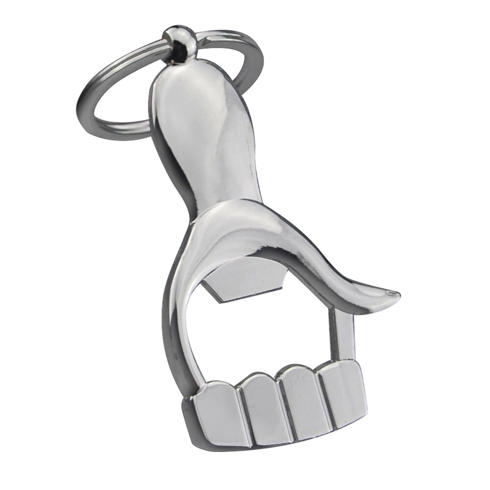 Metal Hand Keychain Bottle Opener with Palm Design Keyring