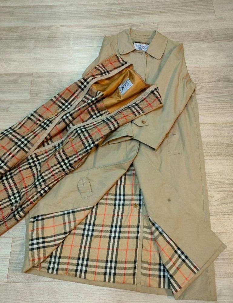 Burberry Nova Check Trench Coat Woman from Japan