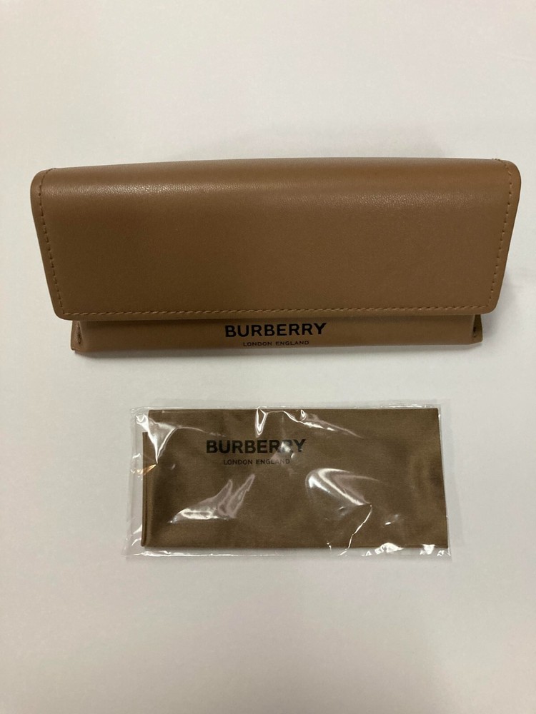 BURBERRY BRAND NEW  SOFT LEATHER CAMEL BROWN MEDIUM EYEGLASS CASE FREE SHIPPING