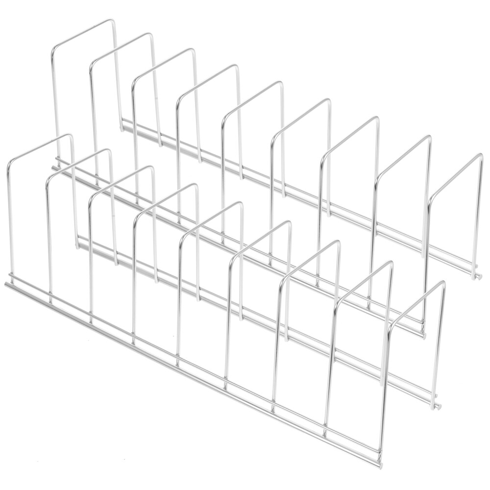 2 Pcs Pot Lid Organizer Rack Drainer Dish for Kitchen and Serving Tray Holder