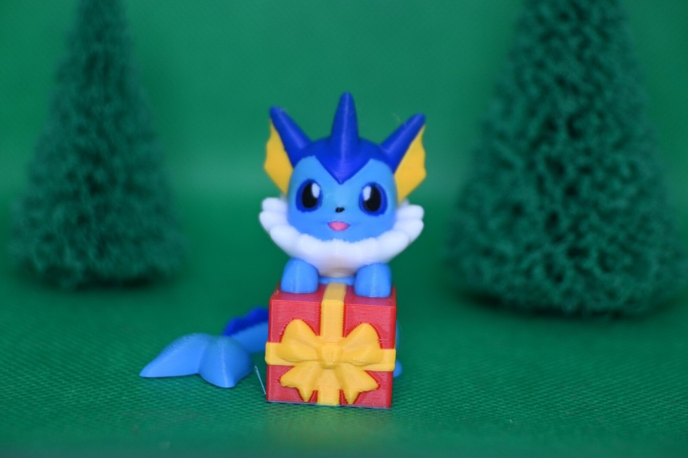 Christmas Vaporeon, Christmas Decor/Gift 3D print Pokemon