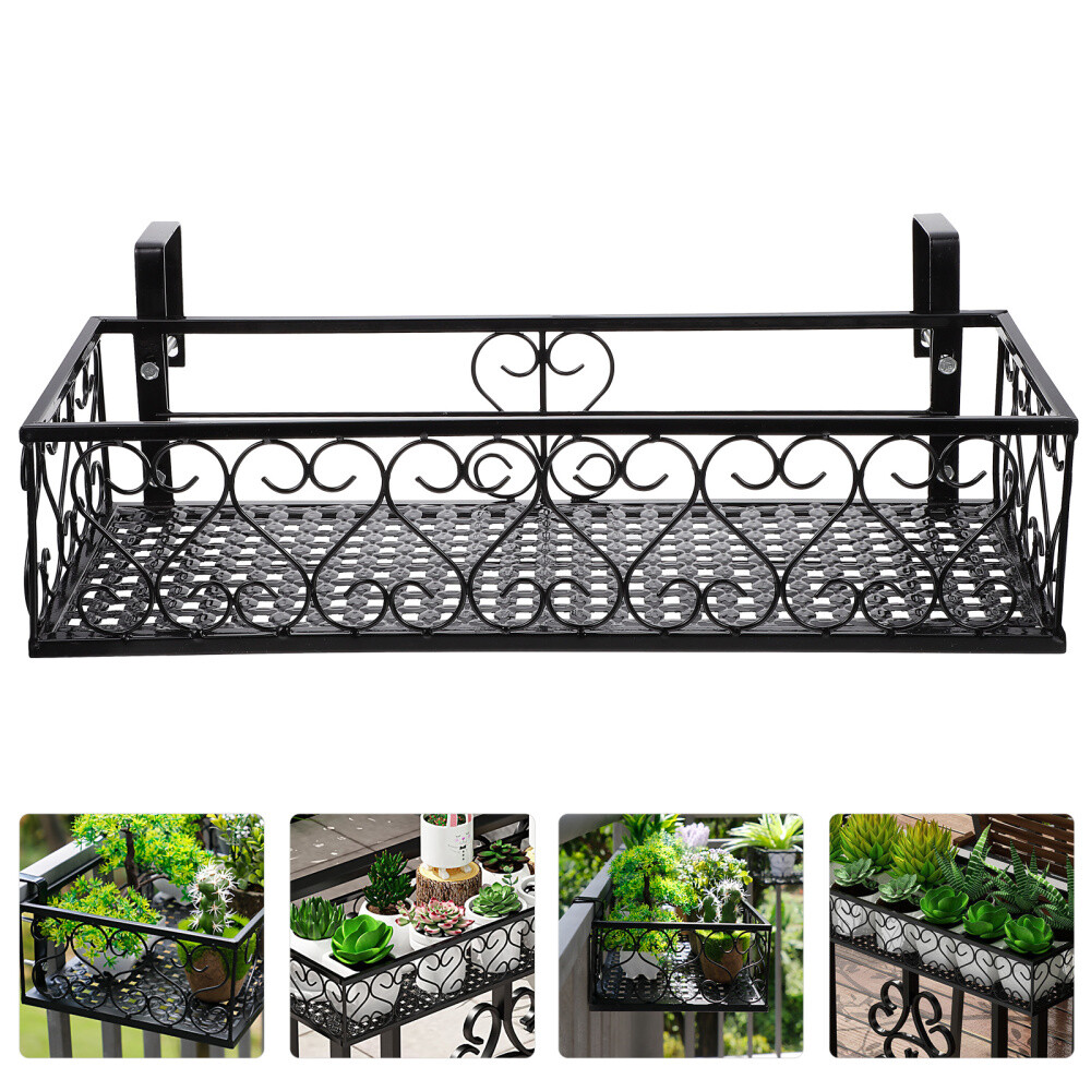Deck Railing Pot Holders Flowerpot Shelf Balcony Rail Hanging Pots