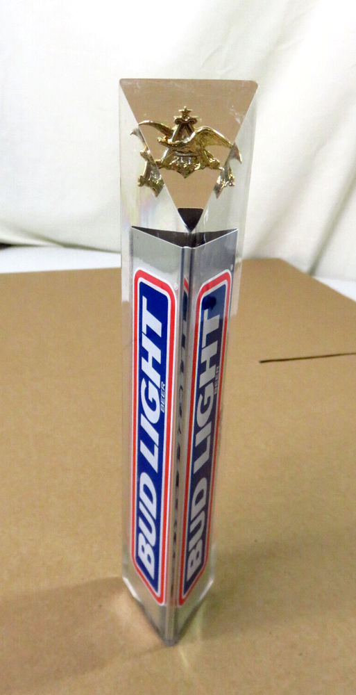 Anheuser Busch Bud Light Pull Draft Beer Bar Tap Handle Budweiser Acrylic 8