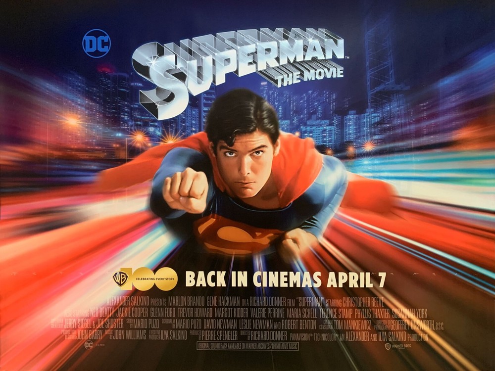 SUPERMAN THE MOVIE 1978 UK quad poster print 30x40