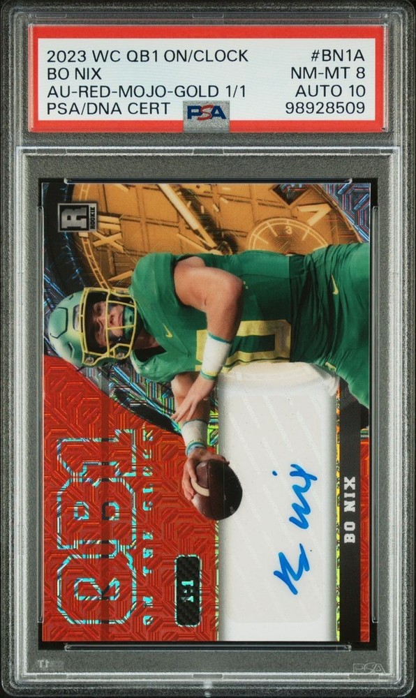 2023 WILD CARD QB1 ON THE CLOCK AUTOGRAPHS | RED-MOJO FOIL-GOLD 1/1  #BN1A