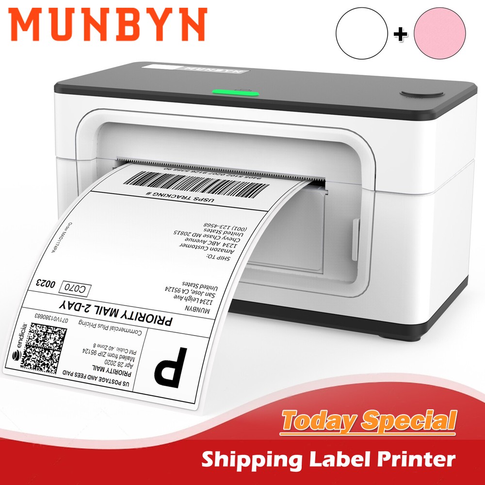 MUNBYN 4x6 Thermal Shipping Label Printer for UPS USPS FedEx Amazon eBay PayPal-image