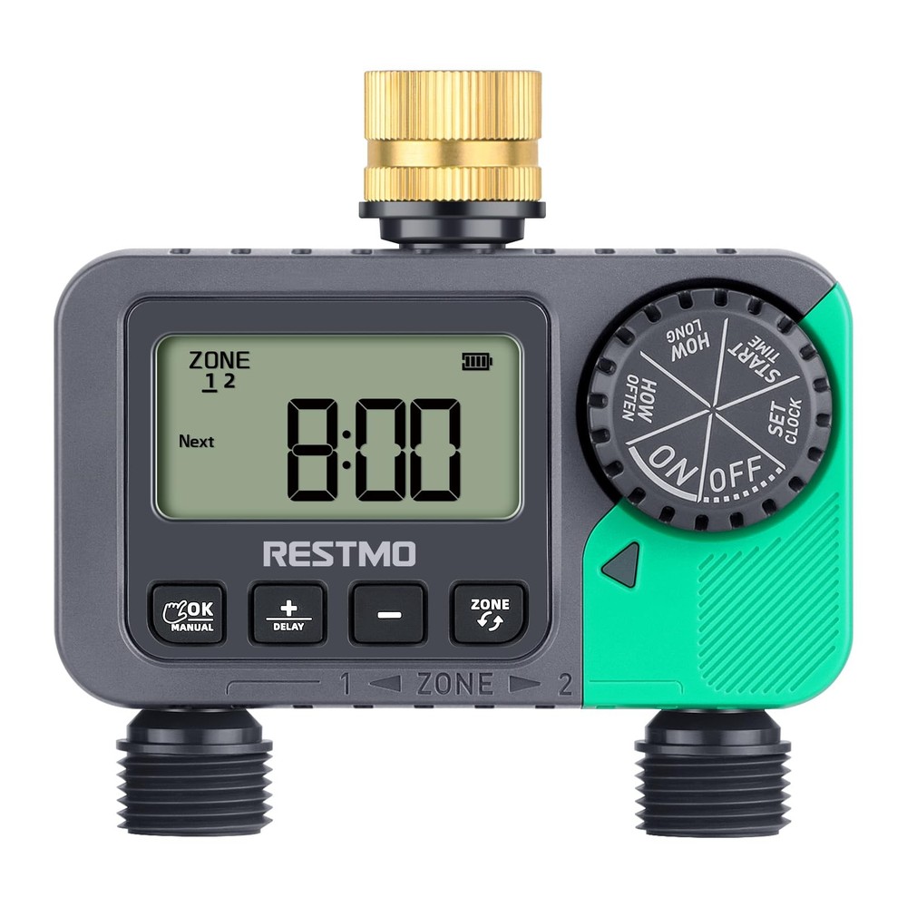 Water Timer for Garden Hose, Sprinkler Timer with Brass Inlet, Automatic Digi...