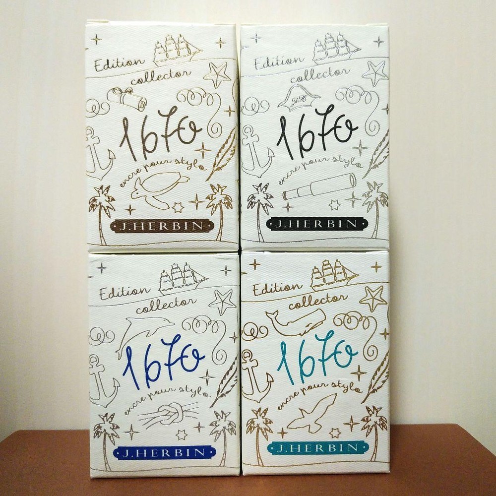 Elvan/ J. Herbin Anniversary Ink 1670 Glitter 4 Color Set #0d6586