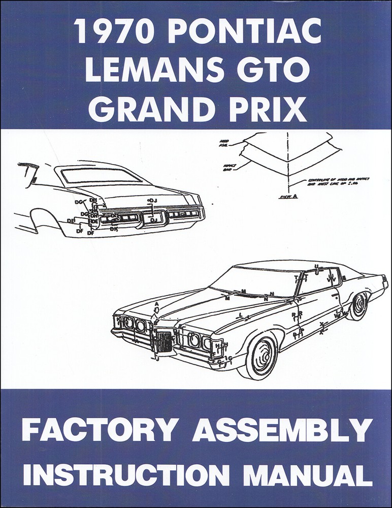1970 Pontiac Bound Assembly Manual GTO LeMans Tempest Grand Prix Pontiac Factory