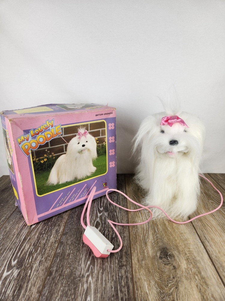 1990 Battery Operated Poodle Toy - Animatronic My Lovely Poodle w/ Original Box!